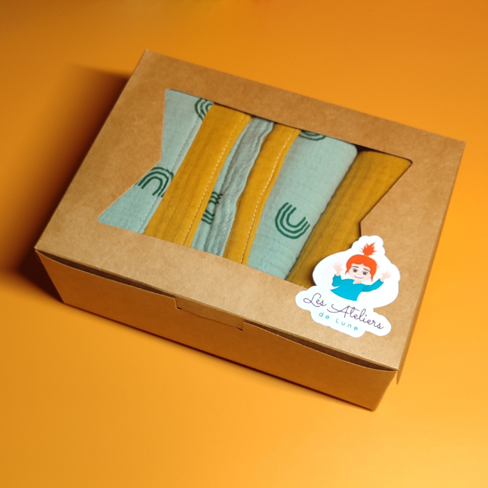 Coffret "Débarbouillettes" en double gaze