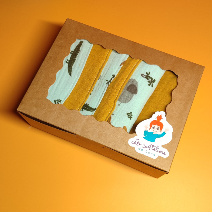 Coffret "Débarbouillettes" en double gaze