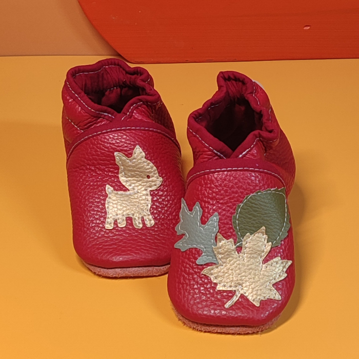 Chaussons ~ Biche & Feuilles