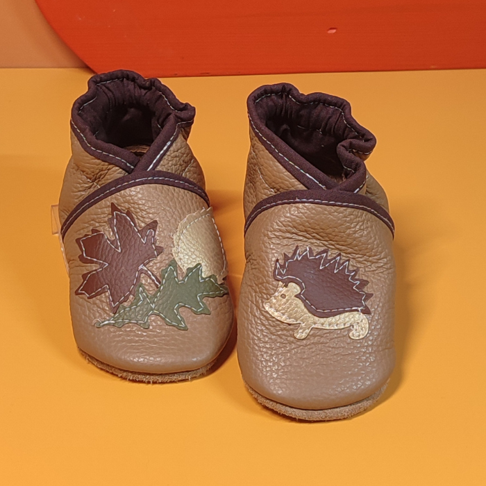 Chaussons ~ Hérisson & Feuilles