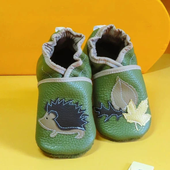Chaussons ~ Hérisson & Feuilles