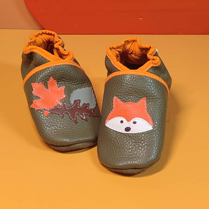 Chaussons ~ Renardeau & Feuilles