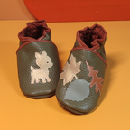 Chaussons ~ Biche & Feuilles