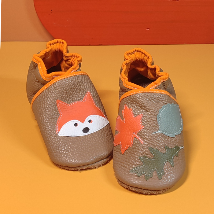 Chaussons ~ Renardeau & Feuilles