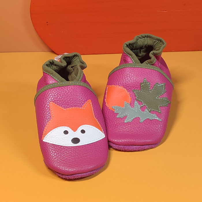 Chaussons ~ Renardeau & Feuilles