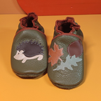 Chaussons ~ Hérisson & Feuilles