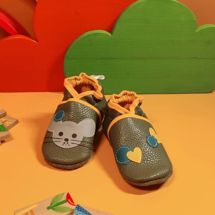 Chaussons ~ Souris, Coeurs & Fleurs