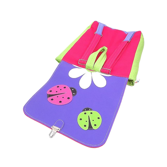 sac-maternelle-coccinelles-violet-rose-ouvert
