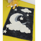 Tapis tufté ~“Lune et Nuages”