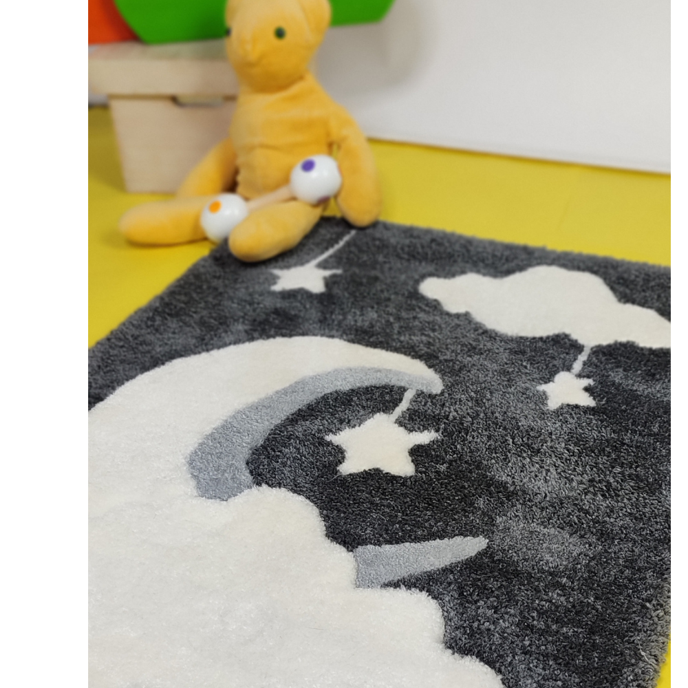 Tapis tufté ~“Lune et Nuages”