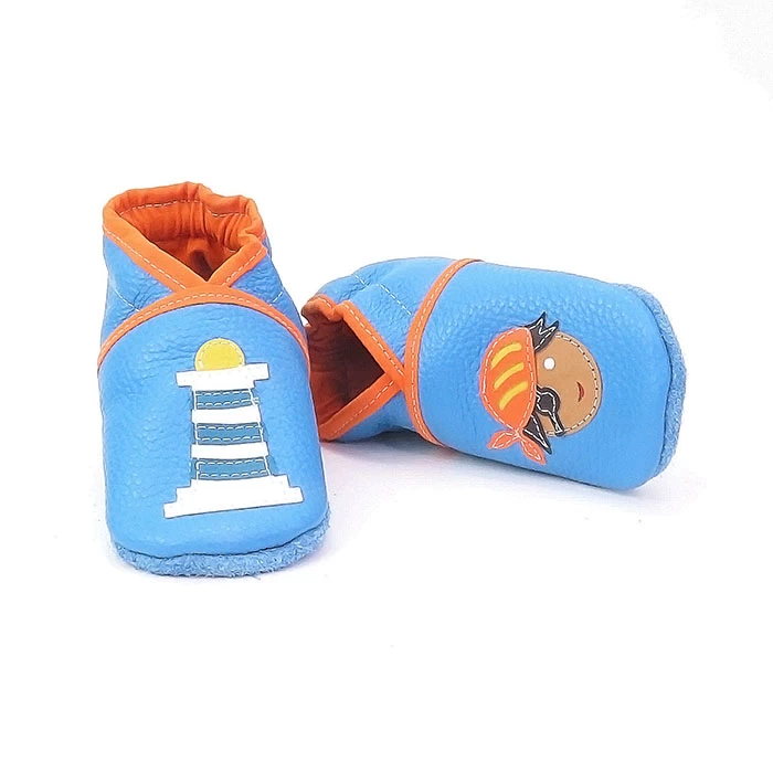 chaussons cuir souple le pirate et phare