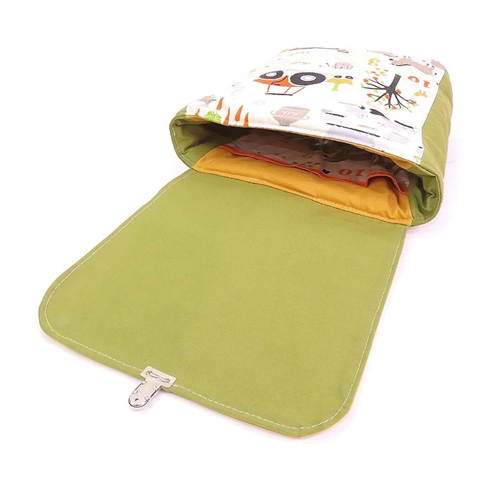 sac maternelle tons jaune et vert - moissonneuse batteuse