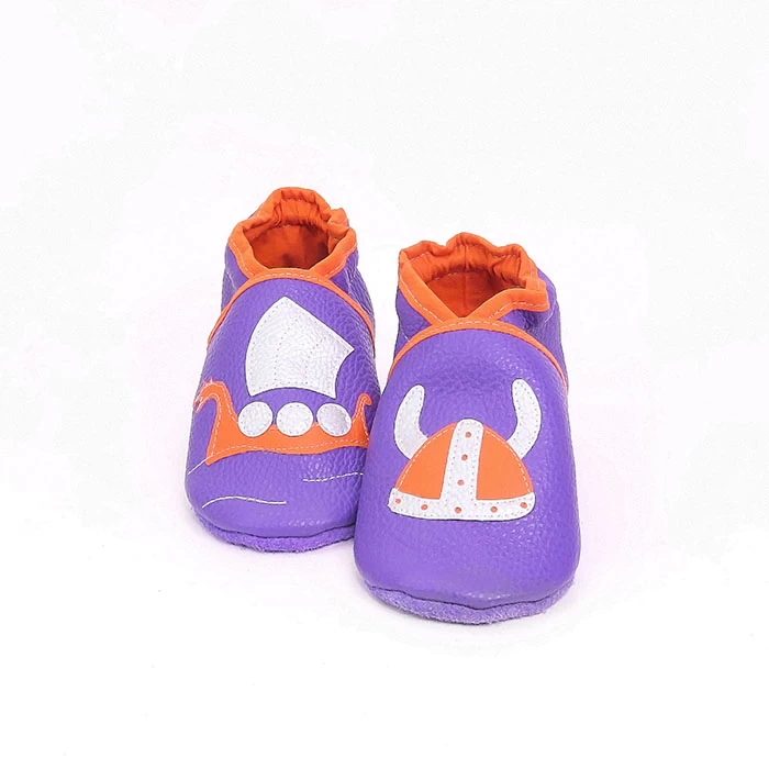 Chaussons cuir souple - Drakkar & Casque viking