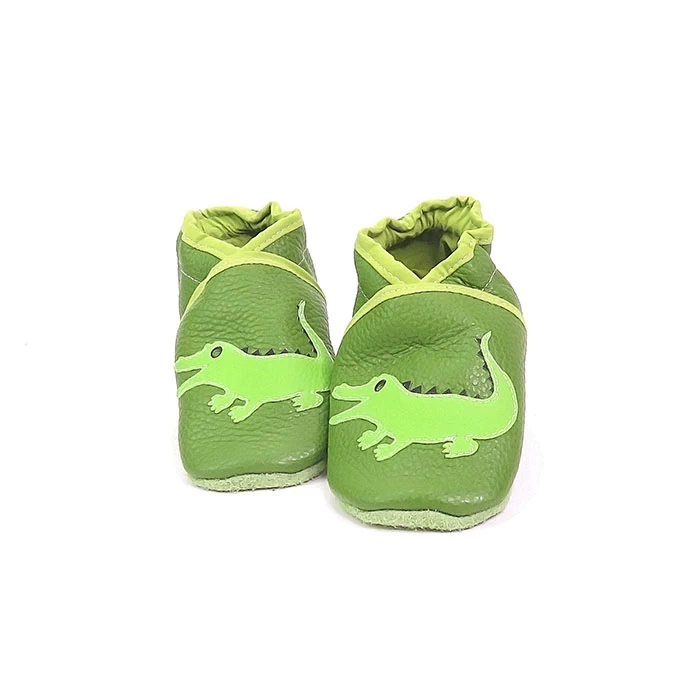 Chaussons cuir souple - Crocodile