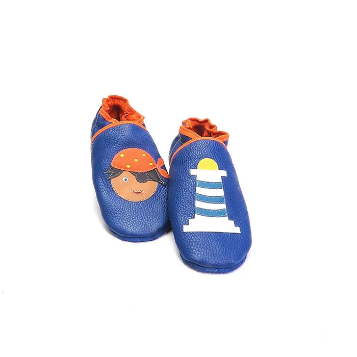 Chaussons cuir souple - Pirate & son Phare