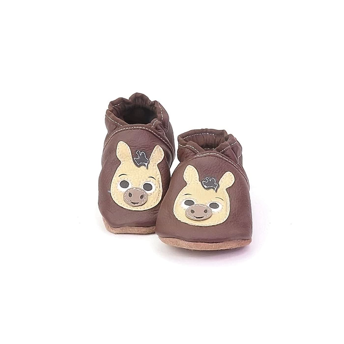 Chaussons cuir souple - Âne