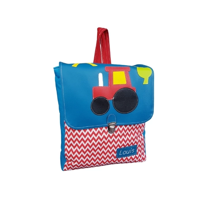 sac maternelle tracteur arbre soleil