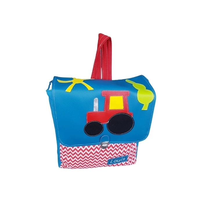 sac maternelle tracteur arbre soleil