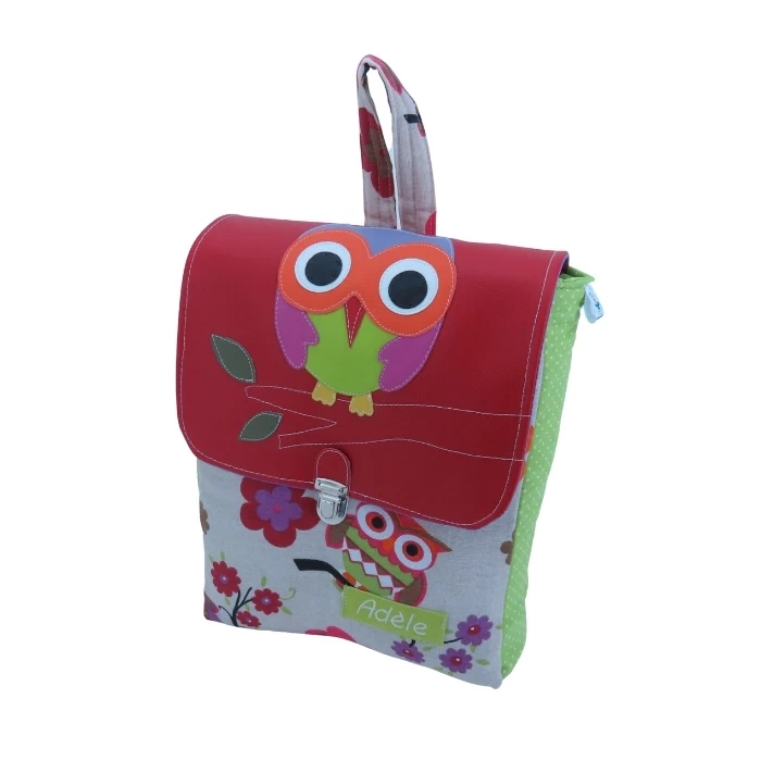 sac maternelle Hibou sur sa branche