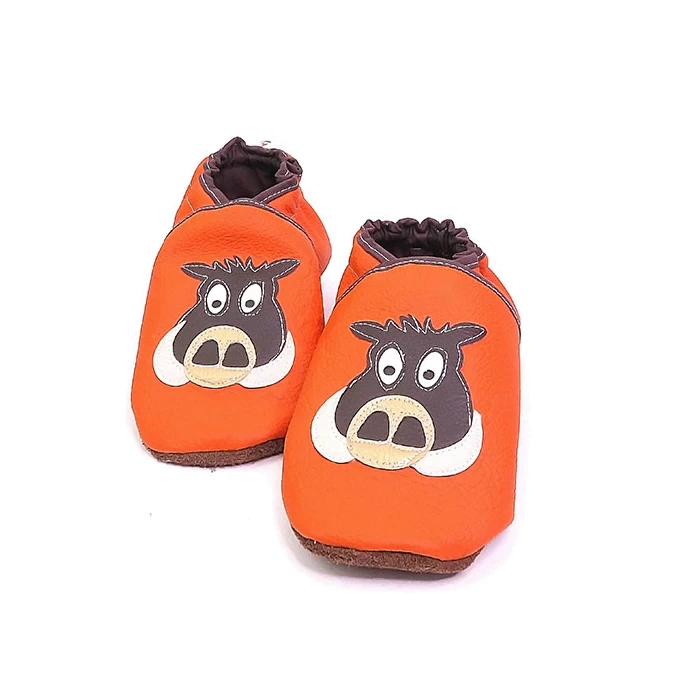 Chaussons cuir souple - Sanglier