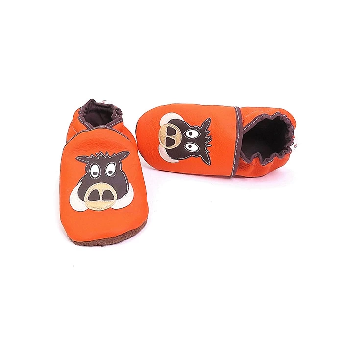 chaussons cuir souple sanglier