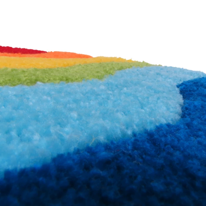 tapis tufté arc en ciel