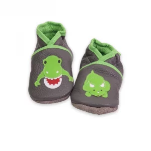 Chaussons cuir souple Dino