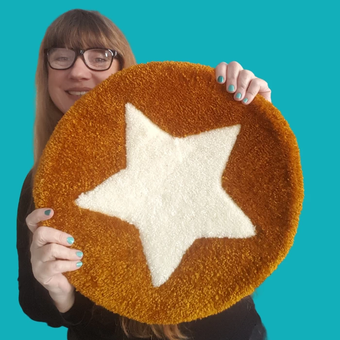 Tapis tufté, " Etoile"