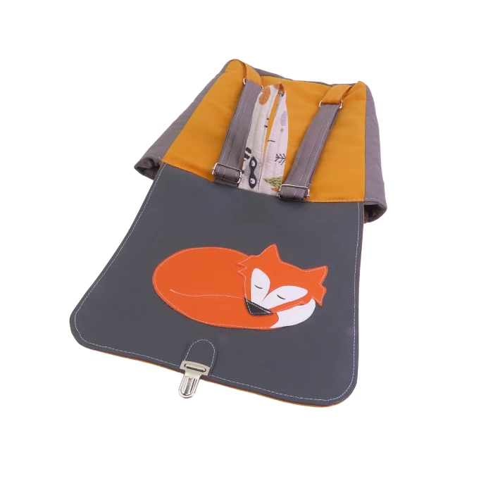 sac maternelle renard endormi