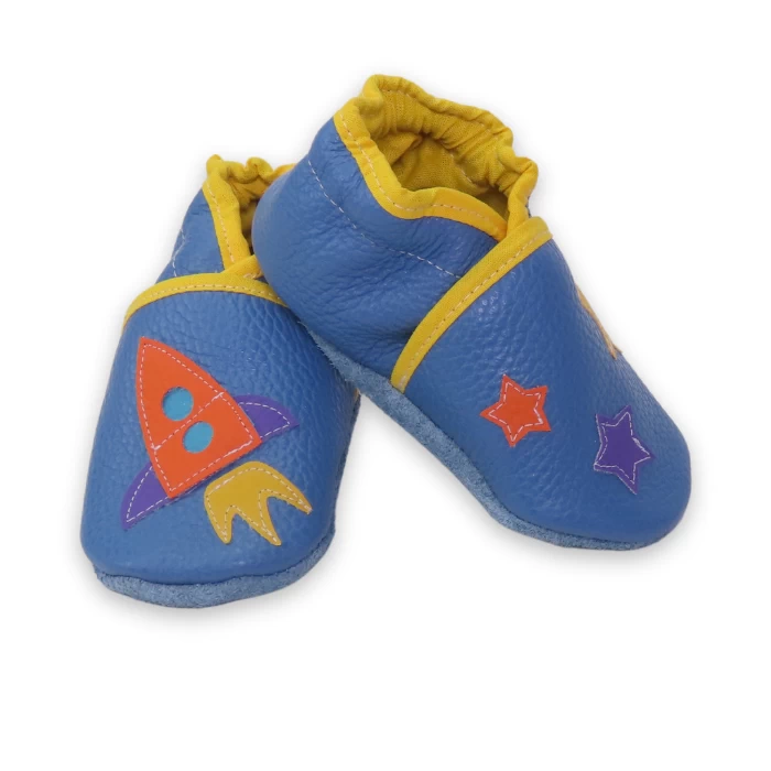 chaussons souple bleu Étoiles et Fusée 21/22