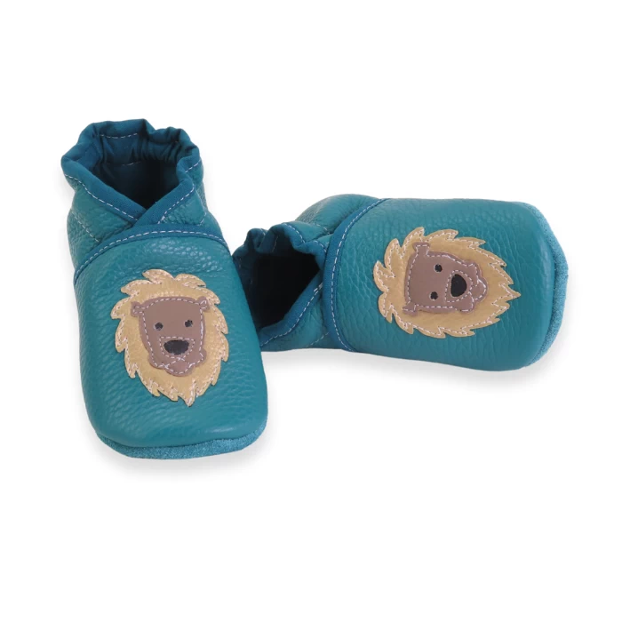 chaussons souple en cuir emeraude Lion 21/22
