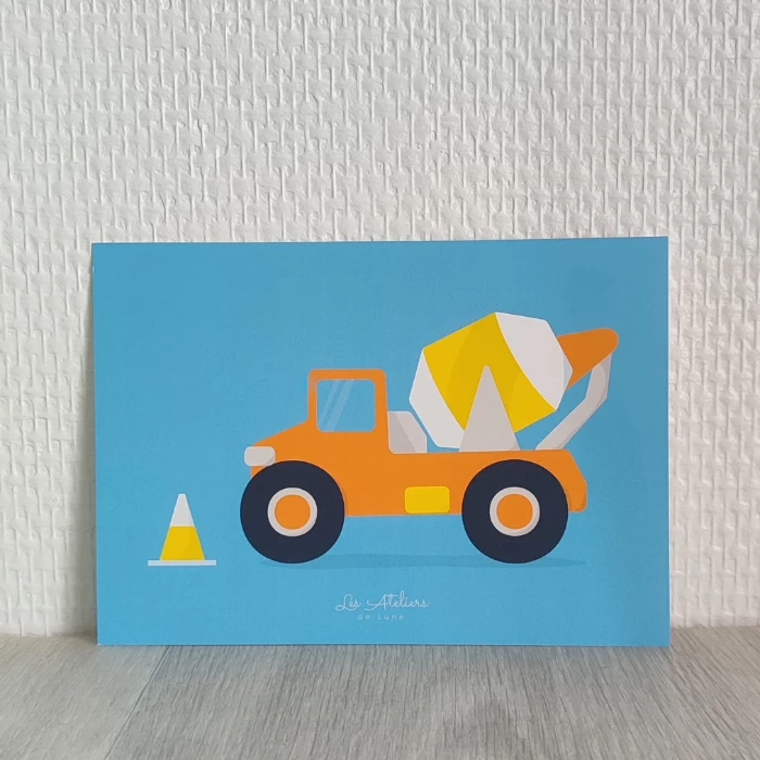 carte postale le camion toupie