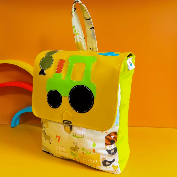 sac maternelle tracteur arbre nuage