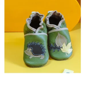 chausons souples en cuir 21/22 couleur verte